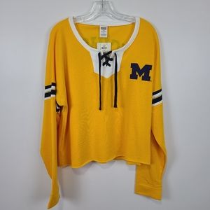 Victoria's Secret PINK University of Michigan Top Large NWT